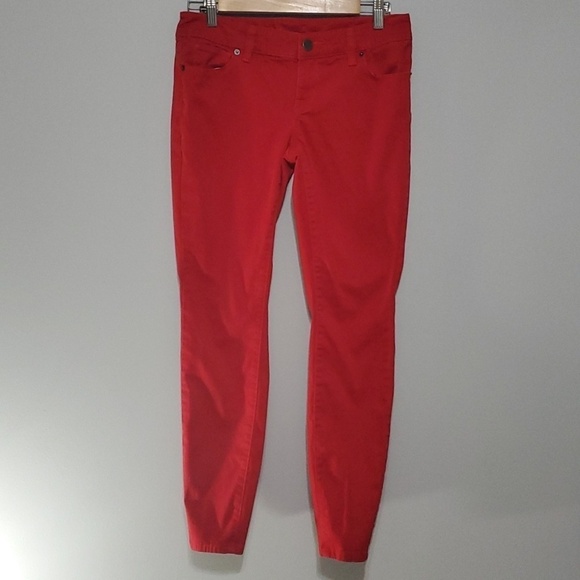 The Limited Denim - The Limited 678 Red Denim jean Legging jeans Size 4 Low Rise Skinny Vintage Y2k